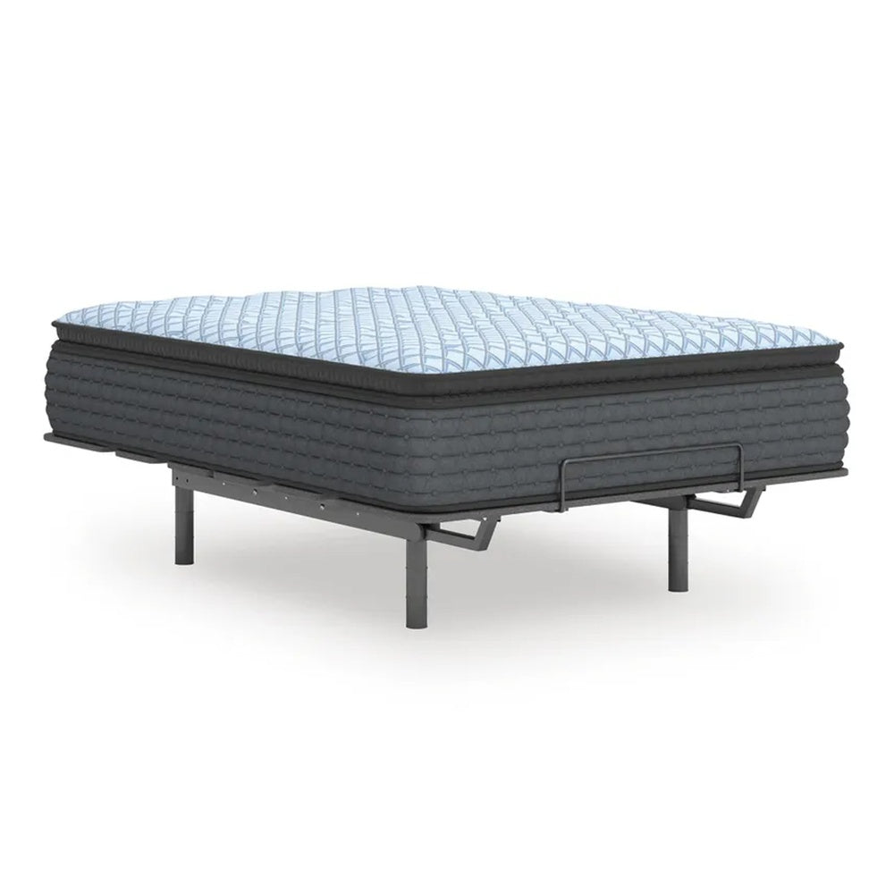 Cove Queen Pillow Top Mattress, Quilt Foam, Blue Stretch Knit Fabric 16 Inch-BM352891