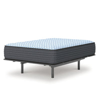 Cove King Mattress, 3-Layer Quilt Foam, Blue Stretch Knit Fabric 15 Inch-BM352893