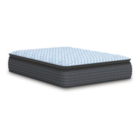 Cove King Pillow Top Mattress, Quilt Foam, Blue Stretch Knit Fabric 16 Inch-BM352894