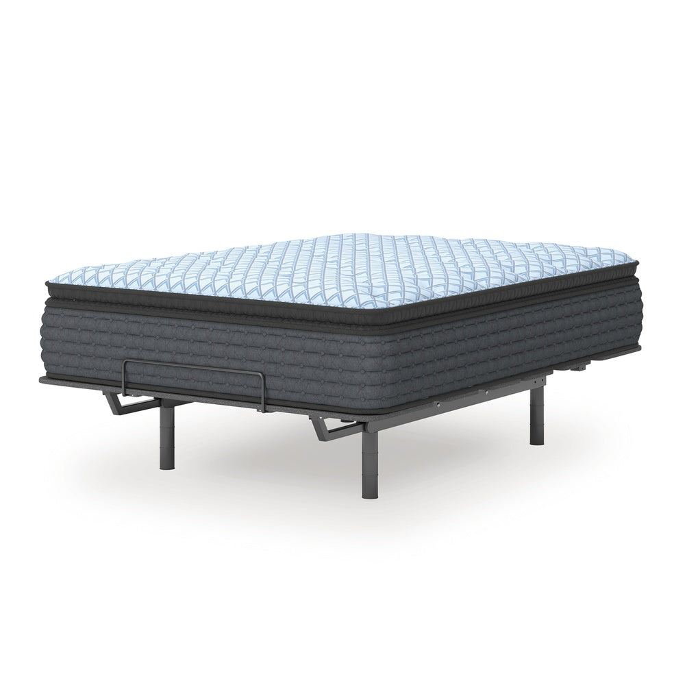 Cove King Pillow Top Mattress, Quilt Foam, Blue Stretch Knit Fabric 16 Inch-BM352894