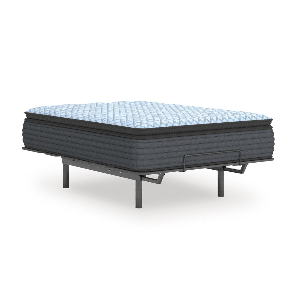 Cove King Pillow Top Mattress, Quilt Foam, Blue Stretch Knit Fabric 16 Inch-BM352894