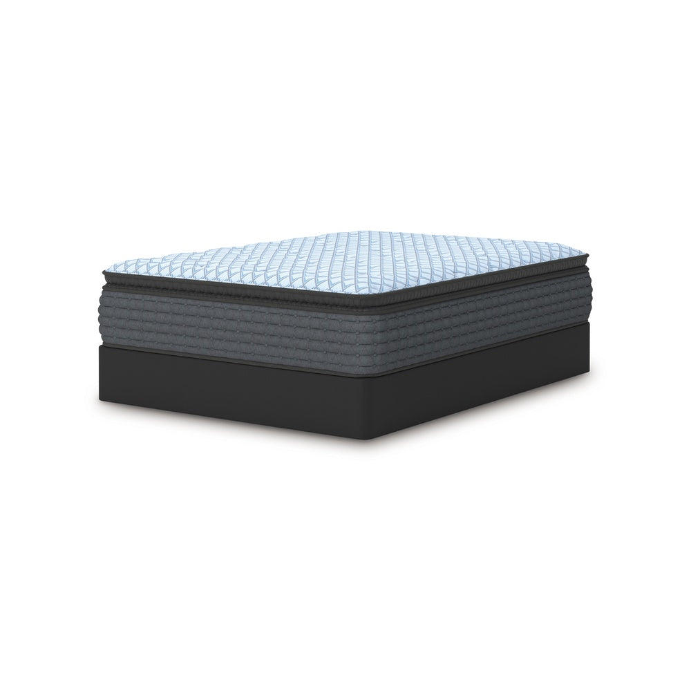 Cove King Pillow Top Mattress, Quilt Foam, Blue Stretch Knit Fabric 16 Inch-BM352894