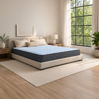Cove King Pillow Top Mattress, Quilt Foam, Blue Stretch Knit Fabric 16 Inch-BM352894
