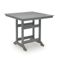 Ary Outdoor Couter Height Dining Table, Square Dark Gray Aluminum 42 Inch-BM352900