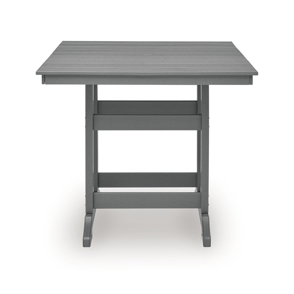 Ary Outdoor Couter Height Dining Table, Square Dark Gray Aluminum 42 Inch-BM352900