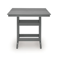 Ary Outdoor Couter Height Dining Table, Square Dark Gray Aluminum 42 Inch-BM352900