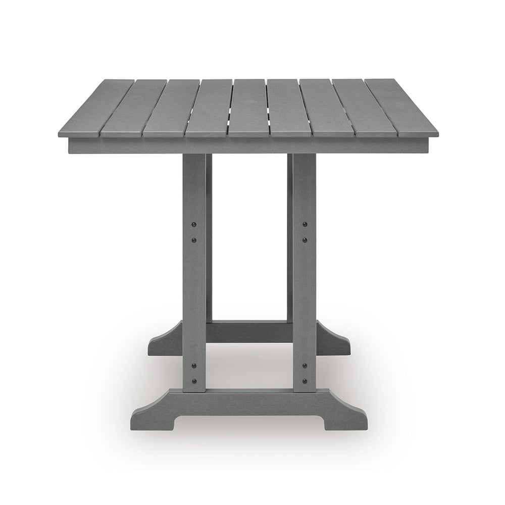 Ary Outdoor Couter Height Dining Table, Square Dark Gray Aluminum 42 Inch-BM352900