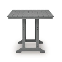 Ary Outdoor Couter Height Dining Table, Square Dark Gray Aluminum 42 Inch-BM352900