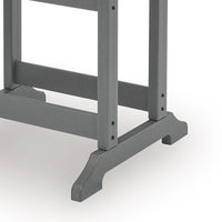 Ary Outdoor Couter Height Dining Table, Square Dark Gray Aluminum 42 Inch-BM352900