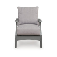 Covi Outdoor Lounge Chair Set of 2, Foam Fill Nuvella Cushions, Gray