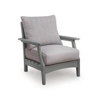 Covi Outdoor Lounge Chair Set of 2, Foam Fill Nuvella Cushions, Gray
