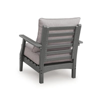 Covi Outdoor Lounge Chair Set of 2, Foam Fill Nuvella Cushions, Gray