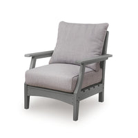 Covi Outdoor Lounge Chair Set of 2, Foam Fill Nuvella Cushions, Gray