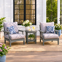 Covi Outdoor Lounge Chair Set of 2, Foam Fill Nuvella Cushions, Gray