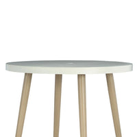 Yami Outdoor Bar Table, Beige Sintered Stone Top, Brown Aluminum 40 Inch-BM352911
