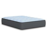 Dyni Plush Queen Mattress, 3-Layer Foam, Blue Stretch Knit Fabric 15 Inch-BM352919