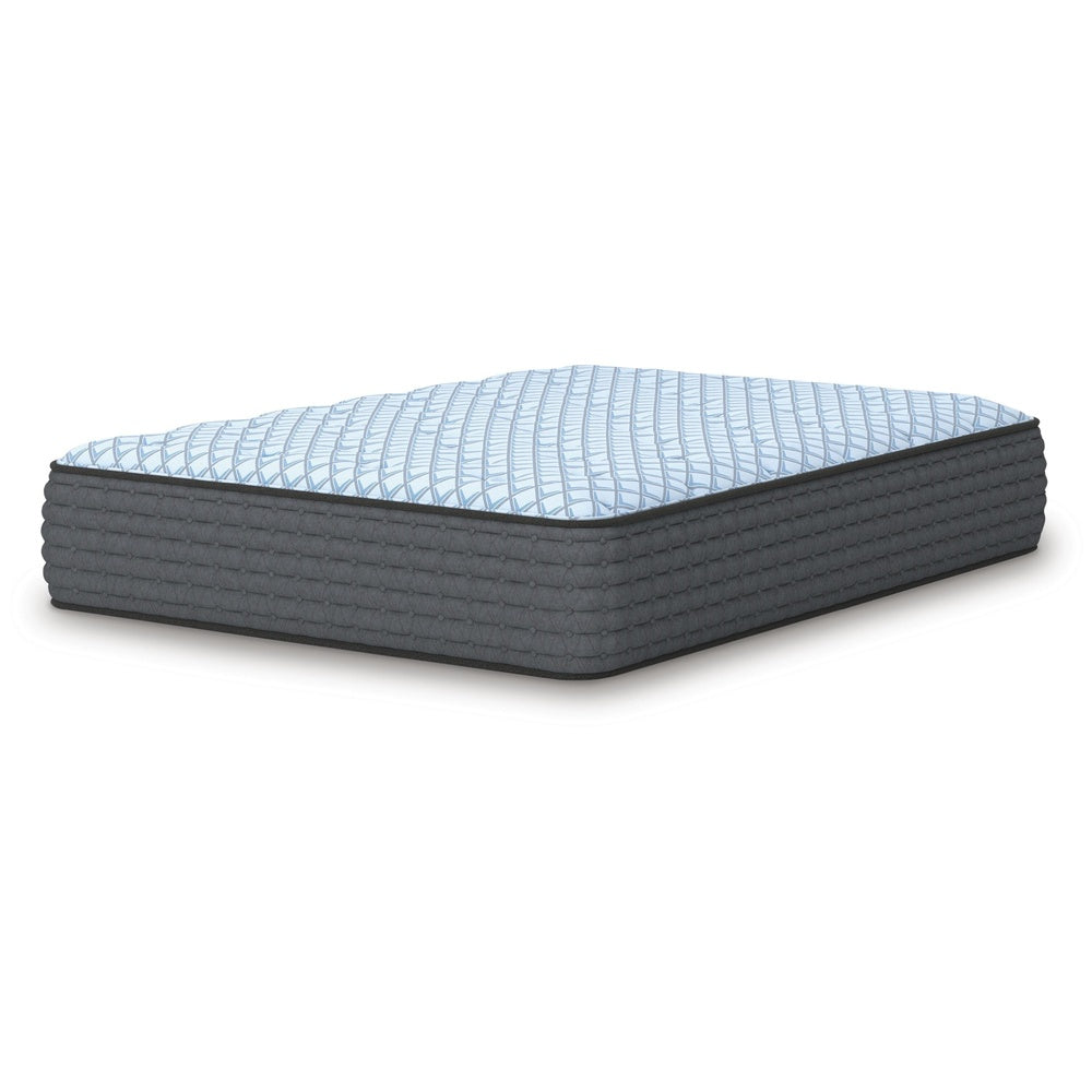 Dyni Plush Queen Mattress, 3-Layer Foam, Blue Stretch Knit Fabric 15 Inch-BM352919
