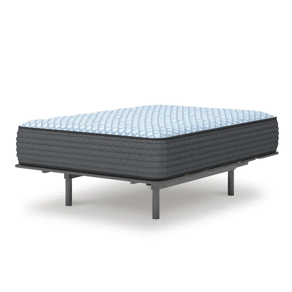 Dyni Plush Queen Mattress, 3-Layer Foam, Blue Stretch Knit Fabric 15 Inch-BM352919