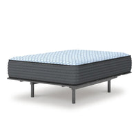 Dyni Plush Queen Mattress, 3-Layer Foam, Blue Stretch Knit Fabric 15 Inch-BM352919