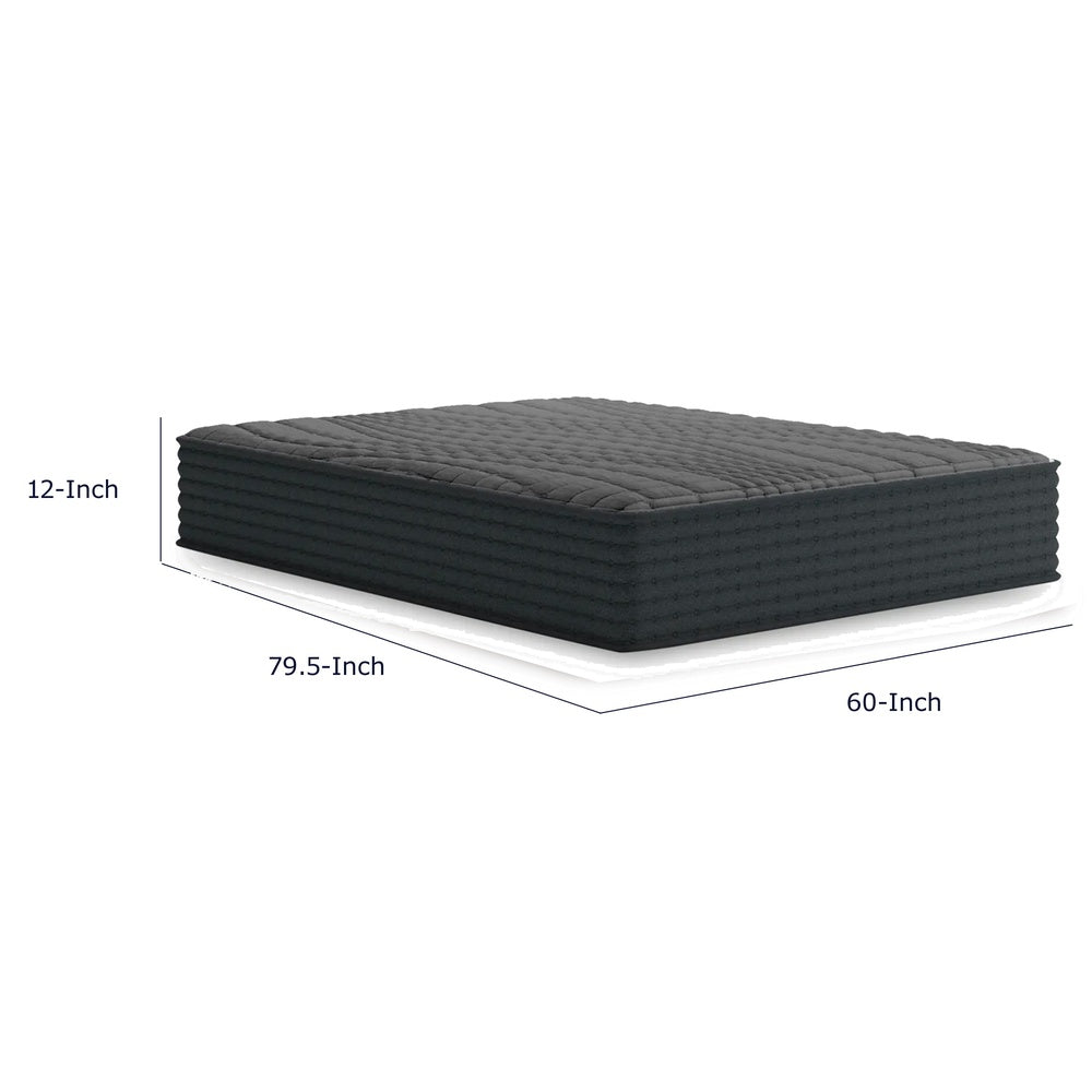 Garry Hybrid Queen Mattress with Gel Memory Foam, Gray Fabric 12 Inch-BM352922