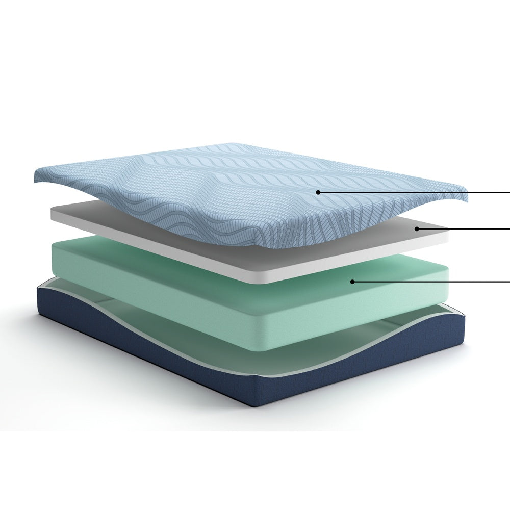 Ammy California King Mattress, Firm Support, Memory Foam, Blue 10 Inch-BM352926