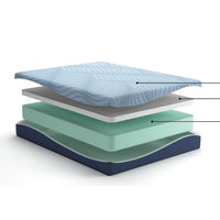 Ammy California King Mattress, Firm Support, Memory Foam, Blue 10 Inch-BM352926