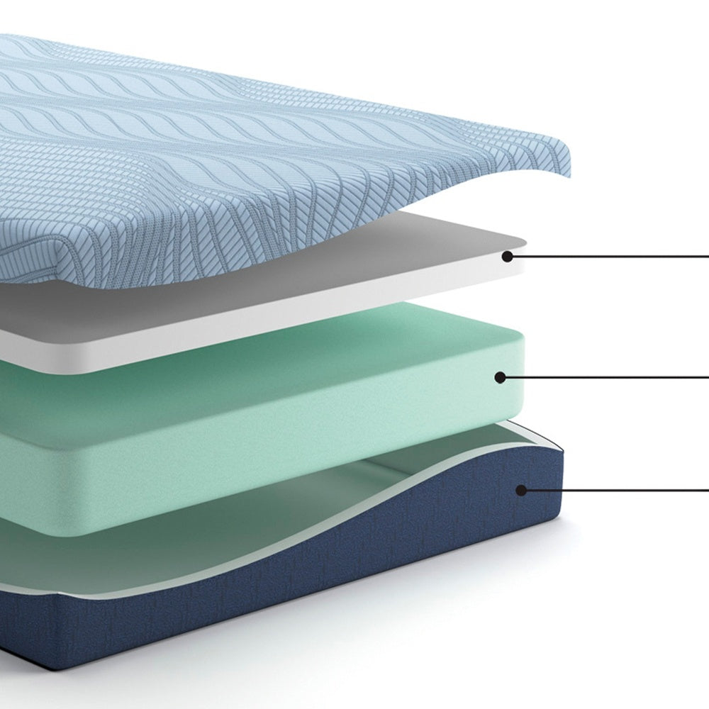 Ammy California King Mattress, Firm Support, Memory Foam, Blue 10 Inch-BM352926