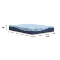 Ammy California King Mattress, Firm Support, Memory Foam, Blue 10 Inch-BM352926
