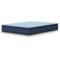 Pmy Hybrid King Mattress, Cooling Cover, Coil Support, Blue Fabric 12 Inch-BM352927