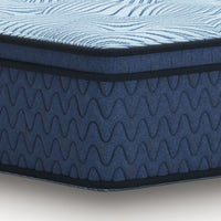Pmy Hybrid King Mattress, Cooling Cover, Coil Support, Blue Fabric 12 Inch-BM352927