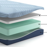 Ammy King Mattress with Firm Support, Memory Foam, Light Blue 10 Inch-BM352928