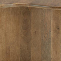 Anvy Accent Coffee Table, Set of 2, Abstract Design, Brown Mango Wood