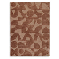 Perry Large Area Rug, Geometric Accents, Hand-Tufted Clay Polyester 8x10