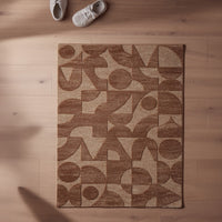 Perry Large Area Rug, Geometric Accents, Hand-Tufted Clay Polyester 8x10