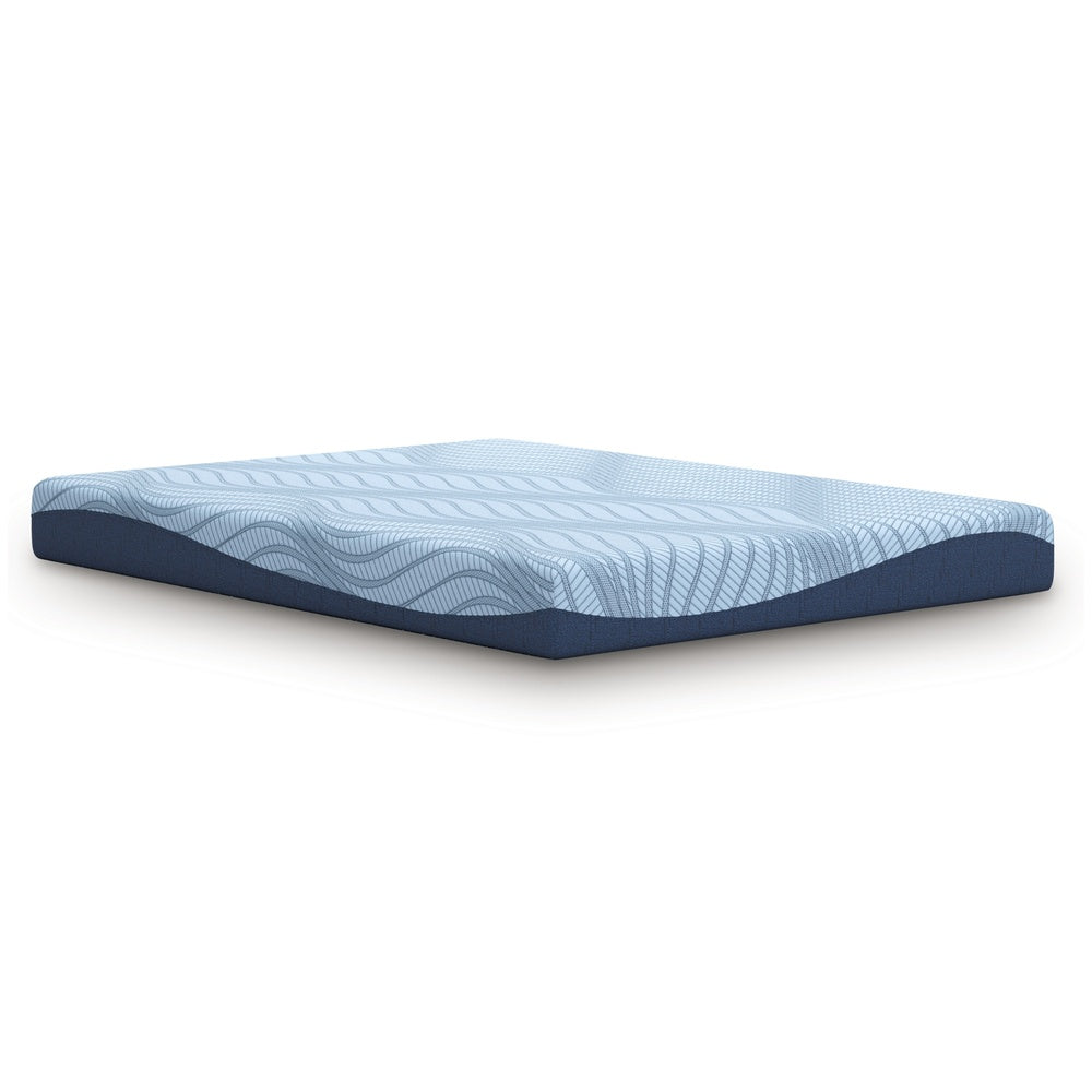 Ryna King Mattress with Memory Foam, Firm Support, Light Blue Fabric 8 Inch-BM352946