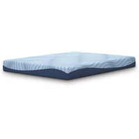 Ryna King Mattress with Memory Foam, Firm Support, Light Blue Fabric 8 Inch-BM352946