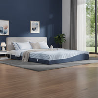 Ryna King Mattress with Memory Foam, Firm Support, Light Blue Fabric 8 Inch-BM352946