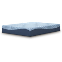 Pmy Queen Mattress with Memory Foam, Firm Support, Light Blue Fabric 12 Inch-BM352947