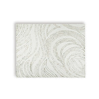 Delma Abstract Large Rug, Green-Brown Organic Flow Pattern, Ivory Wool 8x10
