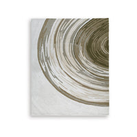 Rizzy Large Area Rug, Brown-Gray Abstract Ripple Patterns, Ivory Wool 8x10