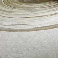 Rizzy Large Area Rug, Brown-Gray Abstract Ripple Patterns, Ivory Wool 8x10