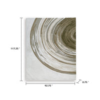 Rizzy Large Area Rug, Brown-Gray Abstract Ripple Patterns, Ivory Wool 8x10