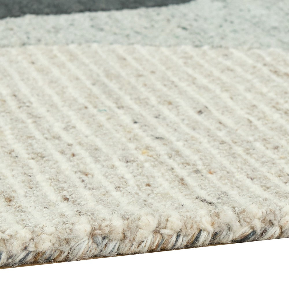 Edric Hand-Tufted Large Area Rug, Neutral Abstract Geometric Patterns 8x10