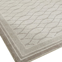Winie Large Area Rug, Trellis Patterns, Hand-Tufted, Gray Wool 8x10