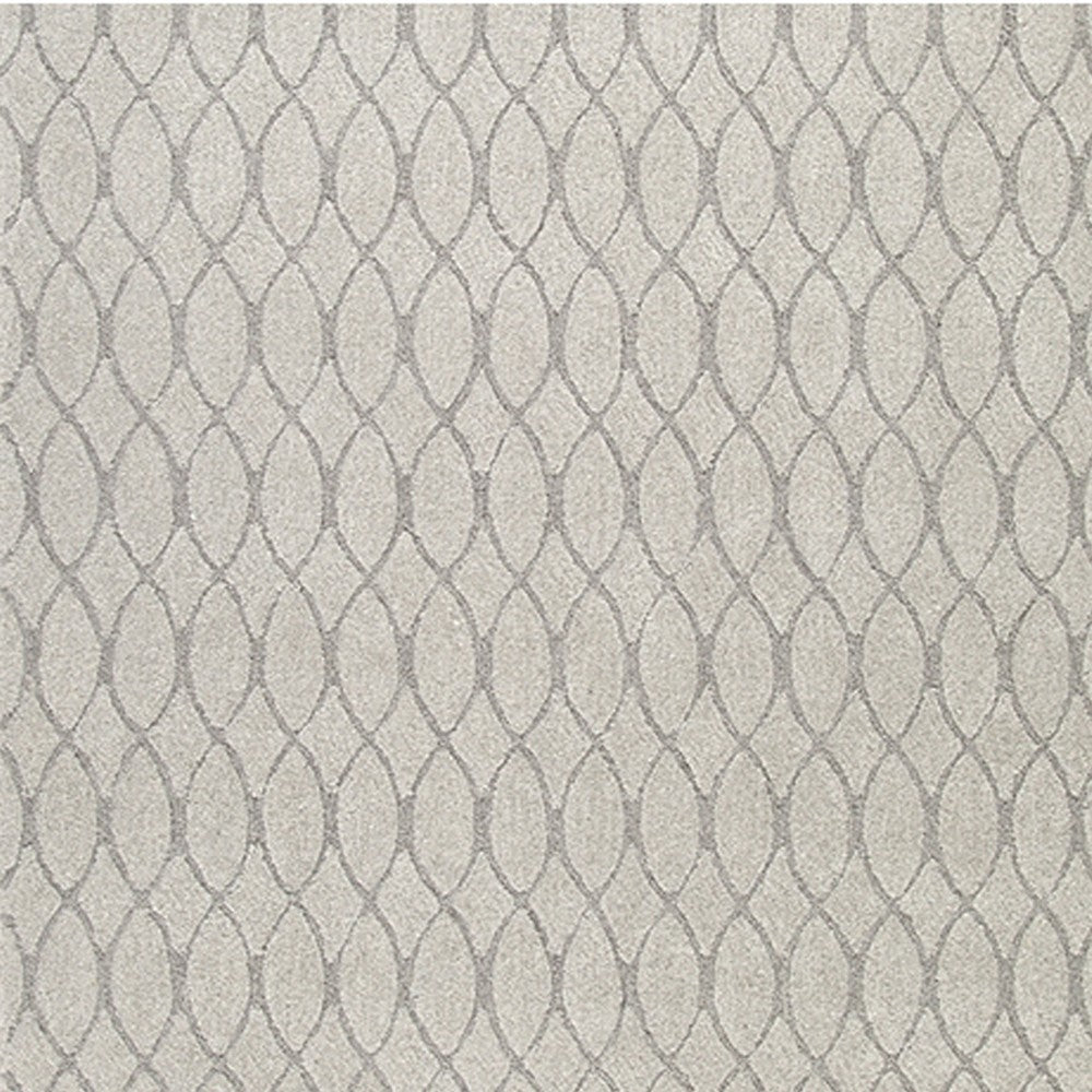 Winie Large Area Rug, Trellis Patterns, Hand-Tufted, Gray Wool 8x10