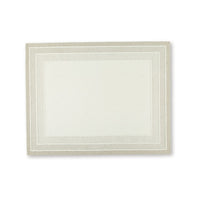 Teena Hand-Tufted Large Area Rug with Bordered Design, Ivory-Tan Wool 8x10