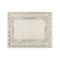 Adam Large Rug with Border Design, Jute and Wool, Brown-Taupe 8x10