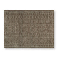 Amina Large Area Rug with Aztec-Inspired Pattern, Brown-Ivory Wool 8x10