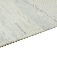 Genie Hand-Tufted Large Area Rug, Abstract Striped Patterns, Ivory Blue Wool 8x10