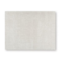 Berty Large Area Rug with Abstract Patterns, Tan-Ivory Hand-Tufted Wool 8x10